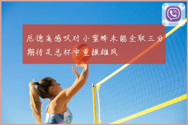 厄德高感叹对小蜜蜂未能全取三分期待足总杯中重振雄风