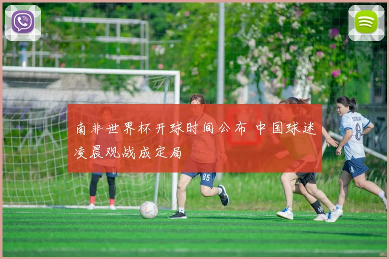 南非世界杯开球时间公布 中国球迷凌晨观战成定局